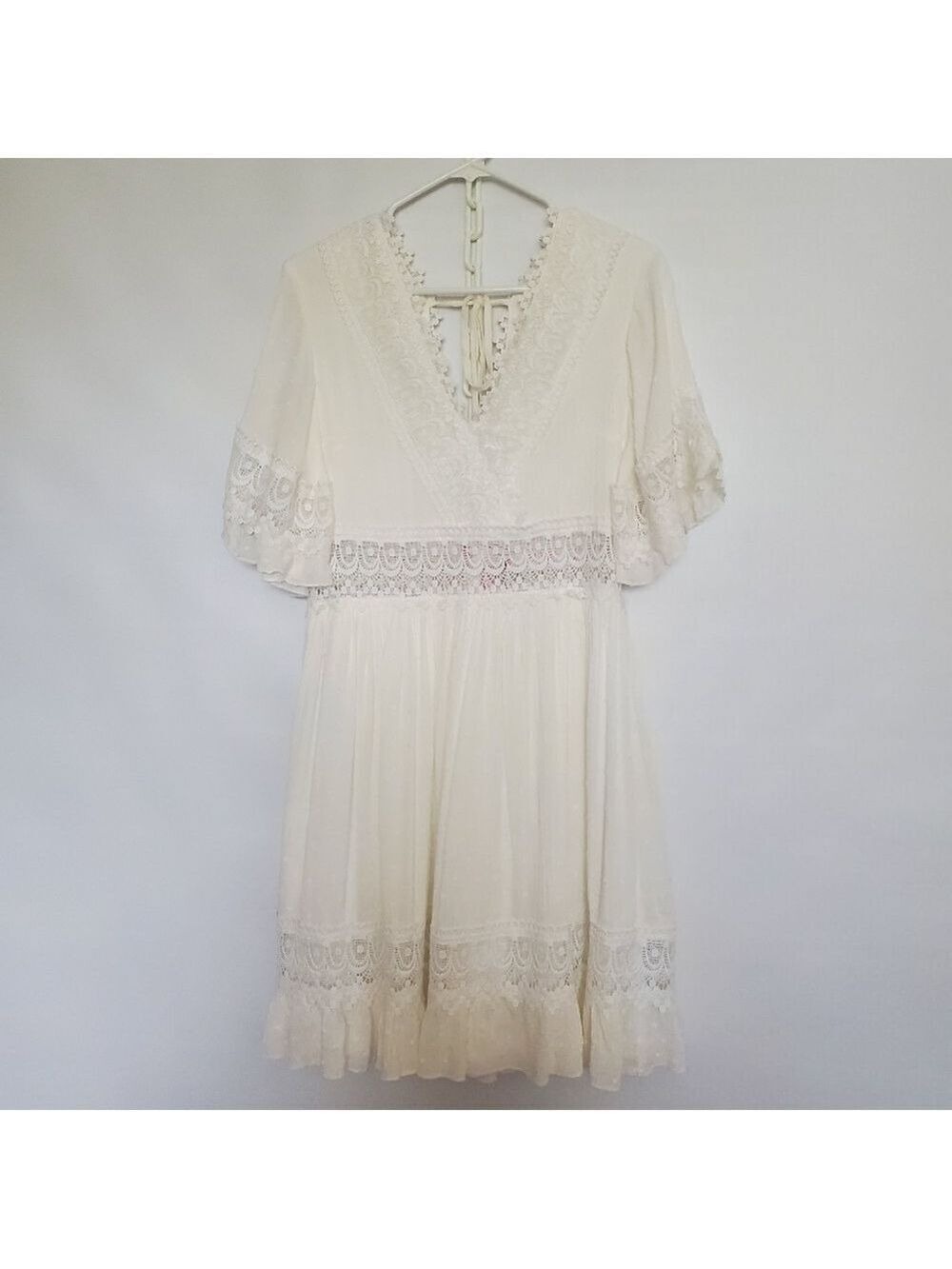 SOUTHERN FRIED CHICS DRESS WOMEN EASTER SPRING WESTERN RODEO COWGIRL CREAM (L)